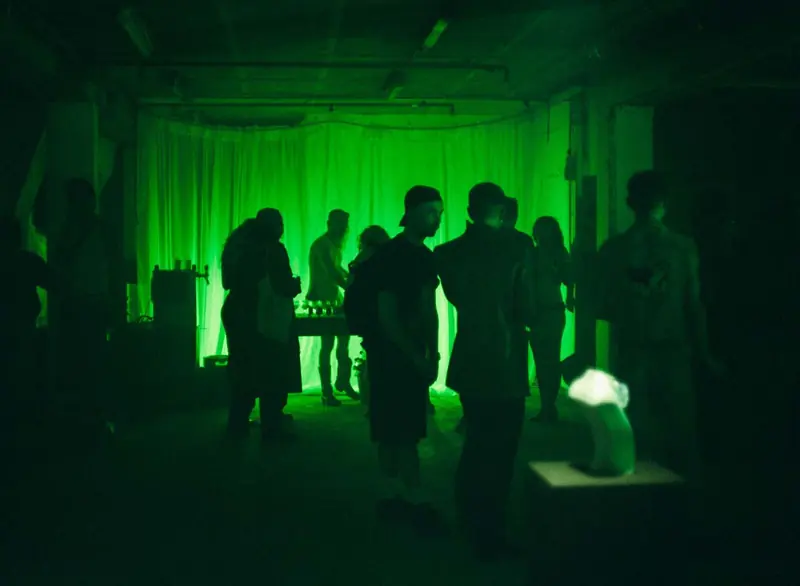 Party under green light, Fashion Week - Sister Morphine release party, U122AE, Paris, 2025. Photo by Iheb Fehri